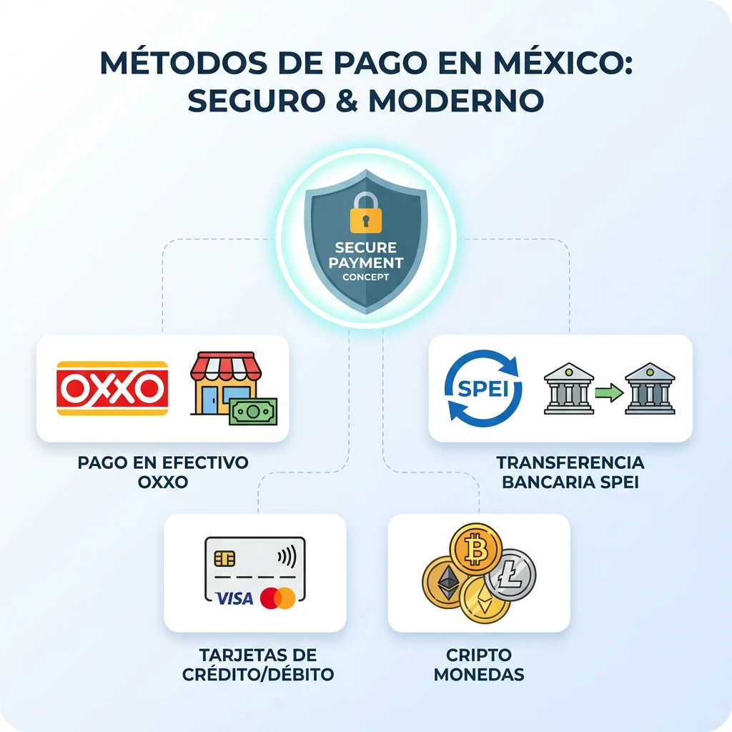 Métodos de pago en México OXXO SPEI